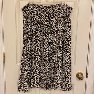 J. Crew Leopard Print Midi Skirt